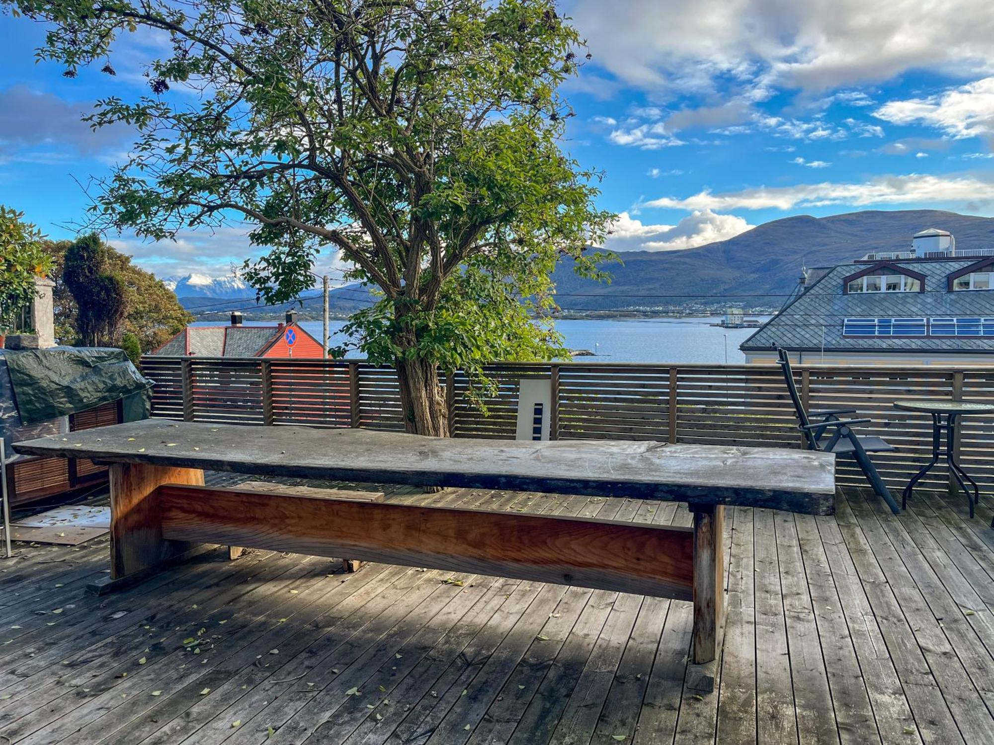 Two-Bedroom City Apartment With Fire Place, Free Parking And Fjordview Terrace - Calm And Central Ålesund Dış mekan fotoğraf